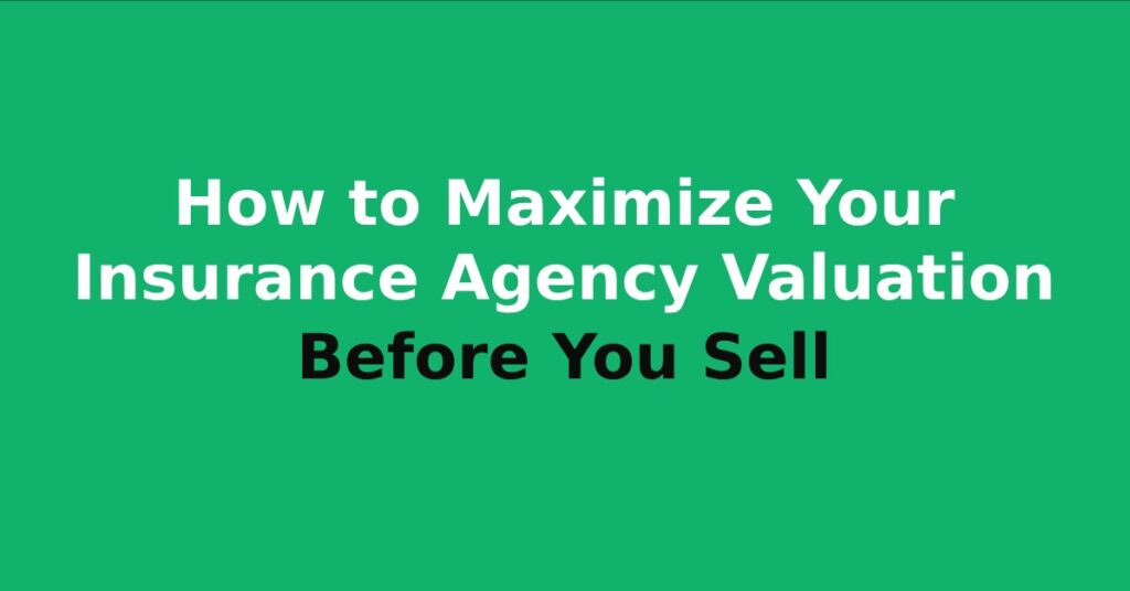 Insurance agency valuation